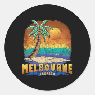 Melbourne Florida Vintage Distressed Souvenir  Classic Round Sticker