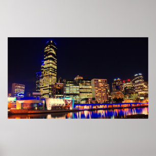 Melbourne in night poster