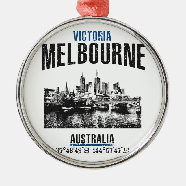 Melbourne Metal Tree Decoration (Front)