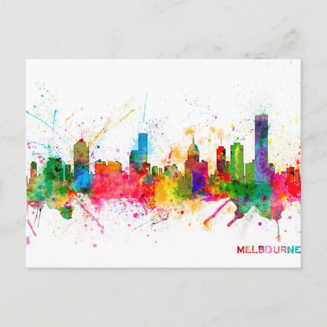 Melbourne Skyline Postcard (Front)