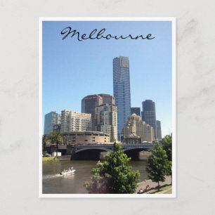 melbourne southbank skyline postcard
