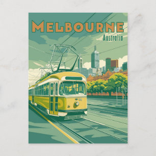 Melbourne Souvenir   Vintage Melbourne Tram Postcard