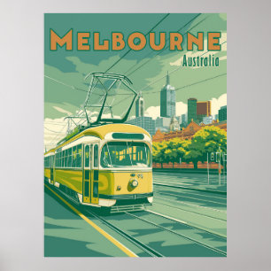 Melbourne Souvenir Vintage Melbourne Tram Poster