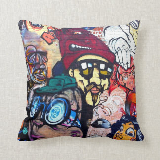 Melbourne street art / grafitti throw pillow