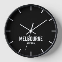 Melbourne Time Zone Newsroom Wall Clock