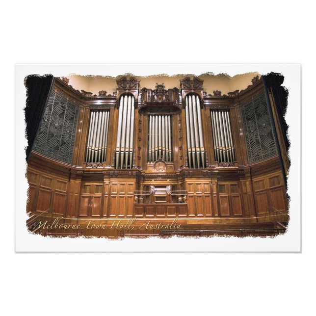 Melbourne Town Hall organ photo enlargement (Front)