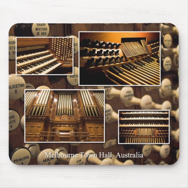 Melbourne Town Hall pipe organ Mouse Mat (Front)