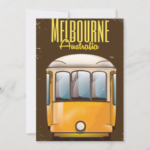 Melbourne Tram Australia vintage travel poster