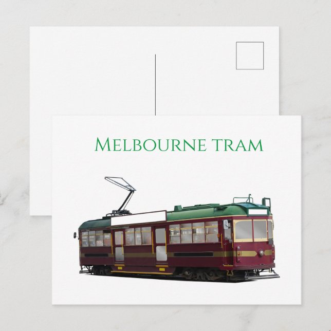 Melbourne tram holiday postcard (Front/Back)