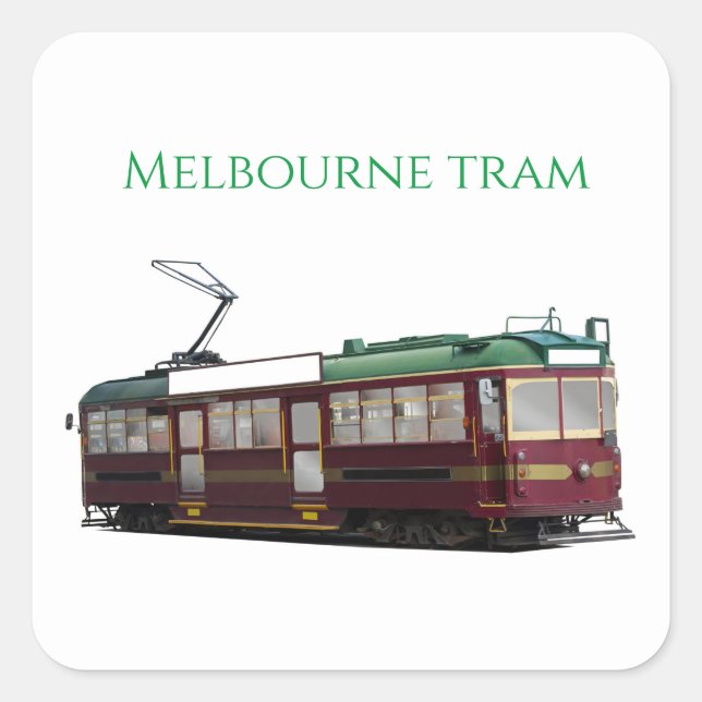 Melbourne tram square sticker (Front)