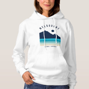 Melbourne Victoria Australia Retro Vintage Beach Hoodie