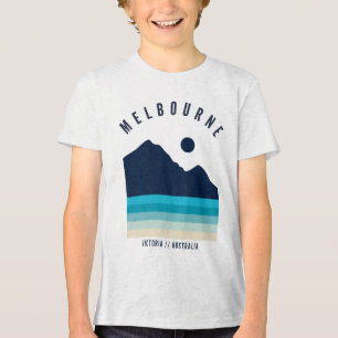Melbourne Victoria Australia Retro Vintage Beach Tri-Blend Shirt