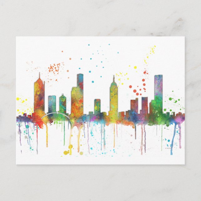 MELBOURNE, VICTORIA AUSTRALIA SKYLINE POSTCARD (Front)