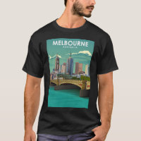 Melbourne Vintage Minimal Australia Travel Poster