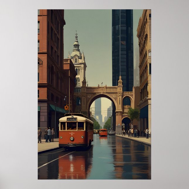 Melbourne vintage poster (Front)