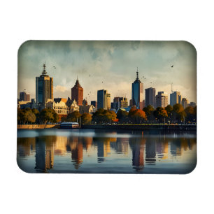 Melbourne watercolor art magnet