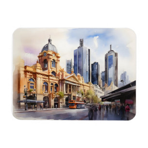 Melbourne watercolor art magnet