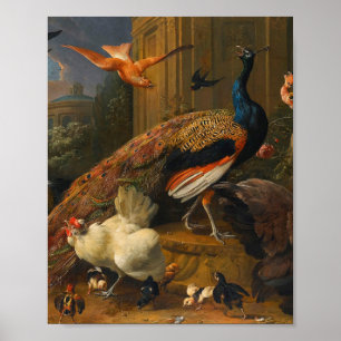 Melchior d'Hondecoeter - Birds in a Park Poster