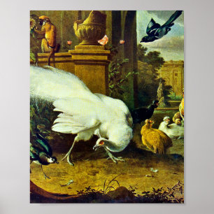 Melchior d'Hondecoeter - Birds in a Park Poster