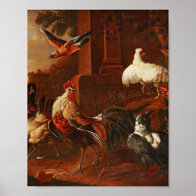 Melchior d'Hondecoeter - Birds in a Park - Still  Poster (Front)