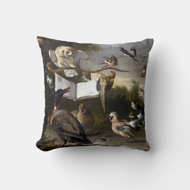 Melchior d'Hondecoeter The Concert of Birds Cushion (Front)