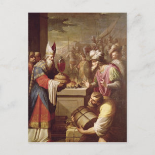 Melchizedek Offering Bread and Wine Postcard