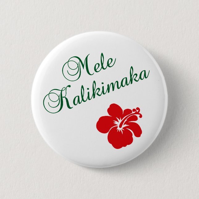 Mele Kalikimaka 6 Cm Round Badge (Front)
