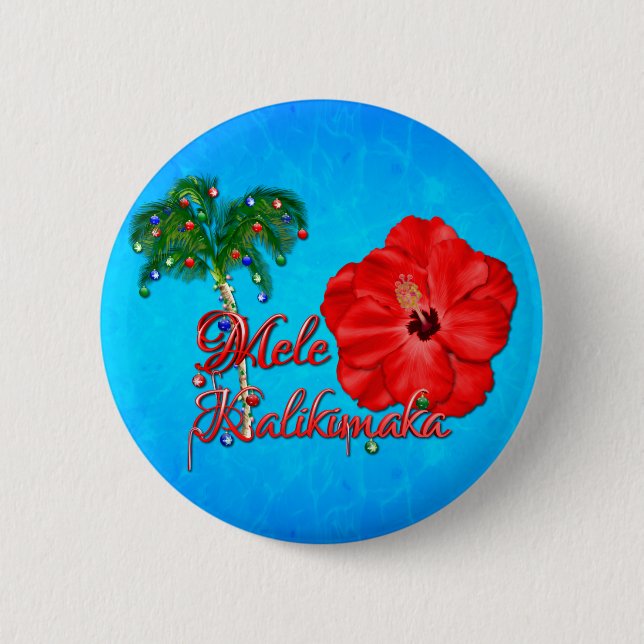 Mele Kalikimaka 6 Cm Round Badge (Front)