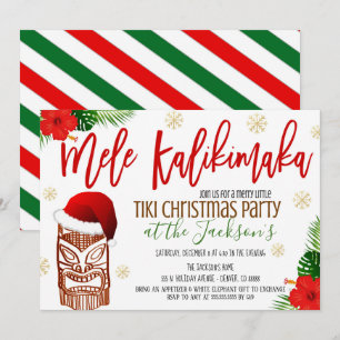 Mele Kalikimaka Beach Holiday Party Invite