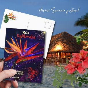 Mele Kalikimaka Bird of Paradise Hawaiian Holiday