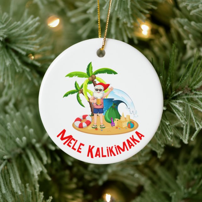 Mele Kalikimaka Ceramic Tree Decoration (Tree)