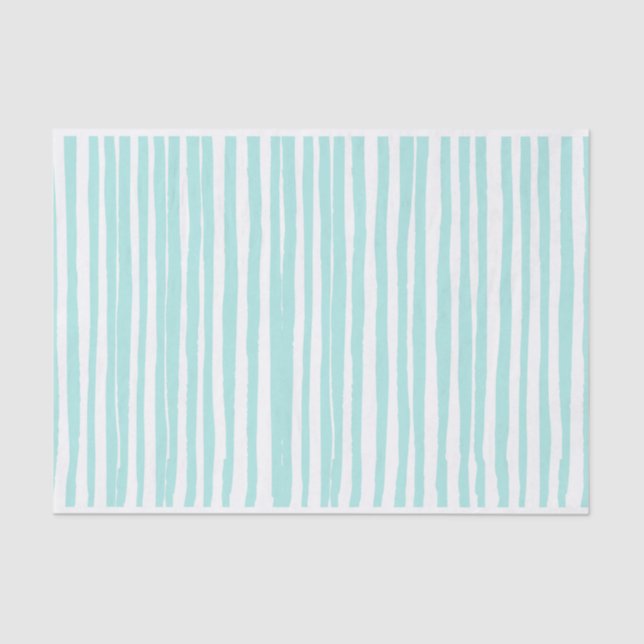 Mele Kalikimaka Chic Teal Stripe Tissue Paper (Front)