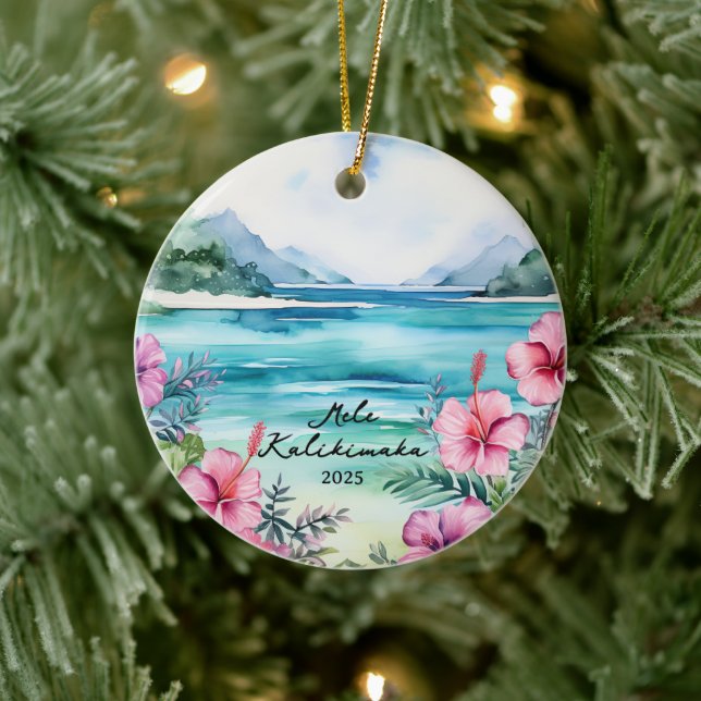 Mele kalikimaka Christmas Ceramic Tree Decoration (Tree)