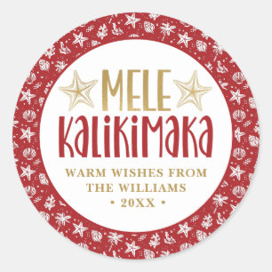 Mele Kalikimaka Christmas  Classic Round Sticker