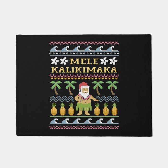 Mele Kalikimaka Christmas Doormat (Front)