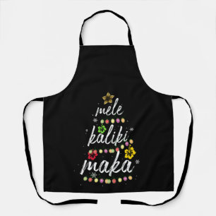 Mele kalikimaka Christmas Hawaiian Apparel Apron