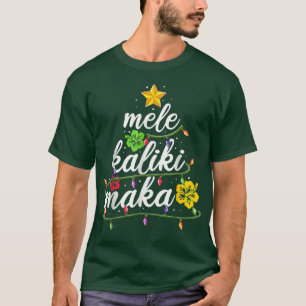 Mele kalikimaka Christmas Hawaiian Apparel, Santa T-Shirt