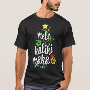 Mele Kalikimaka Christmas Hawaiian Apparel, Santa T-Shirt