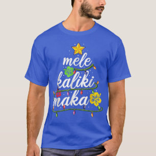 Mele kalikimaka Christmas Hawaiian Apparel, Santa  T-Shirt