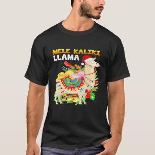 Mele Kalikimaka Christmas Hawaiian Llama X Mas Li T-Shirt