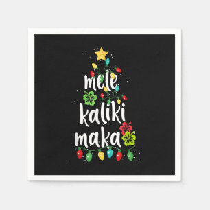 Mele kalikimaka Christmas Hawaiian Xmas Napkin