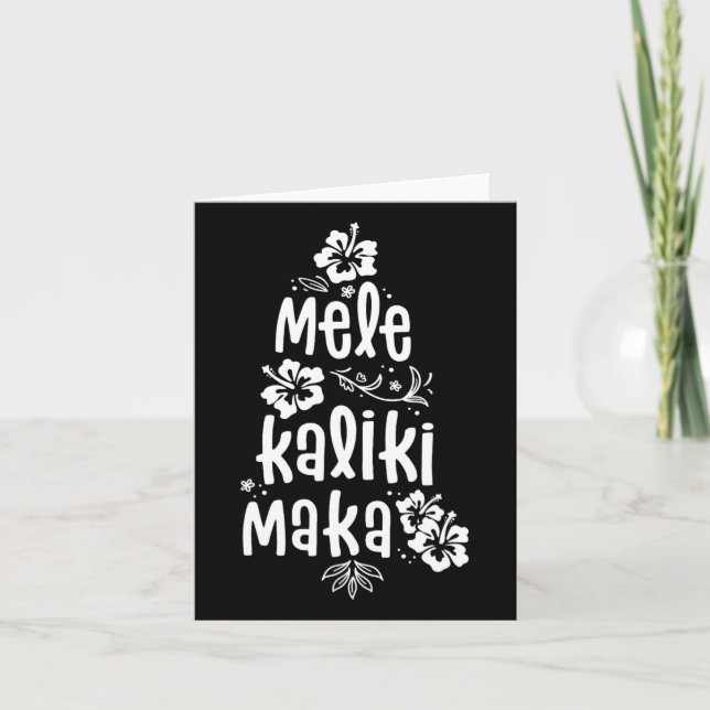 Mele Kalikimaka Christmas Hawaiian Xmas Vacation  Card (Front)