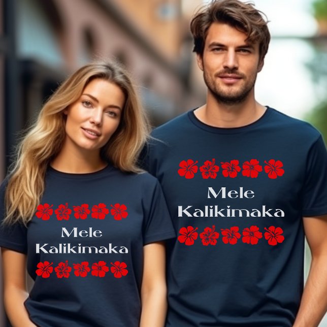 Mele Kalikimaka Christmas Hibiscus Hawaiian Tee (Creator Uploaded)