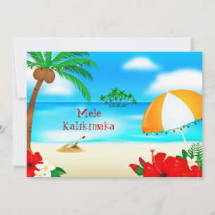 Mele Kalikimaka Christmas Holiday Card