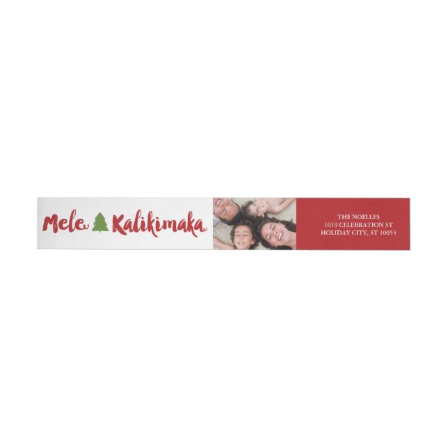 Mele Kalikimaka Christmas Photo Address Labels (Individual)