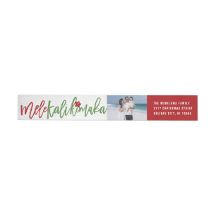 Mele Kalikimaka Christmas Photo Address Labels