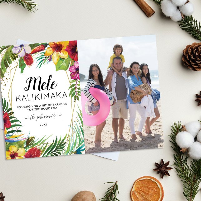 Mele Kalikimaka Christmas Photo Holiday Card (Creator Uploaded)