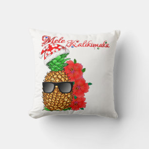 Mele Kalikimaka Christmas Pineapple Cushion