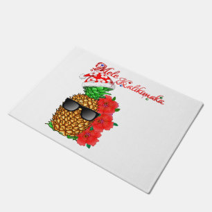 Mele Kalikimaka Christmas Pineapple Doormat