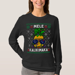 Mele Kalikimaka Christmas Pineapple Hawaiian Xmas T-Shirt